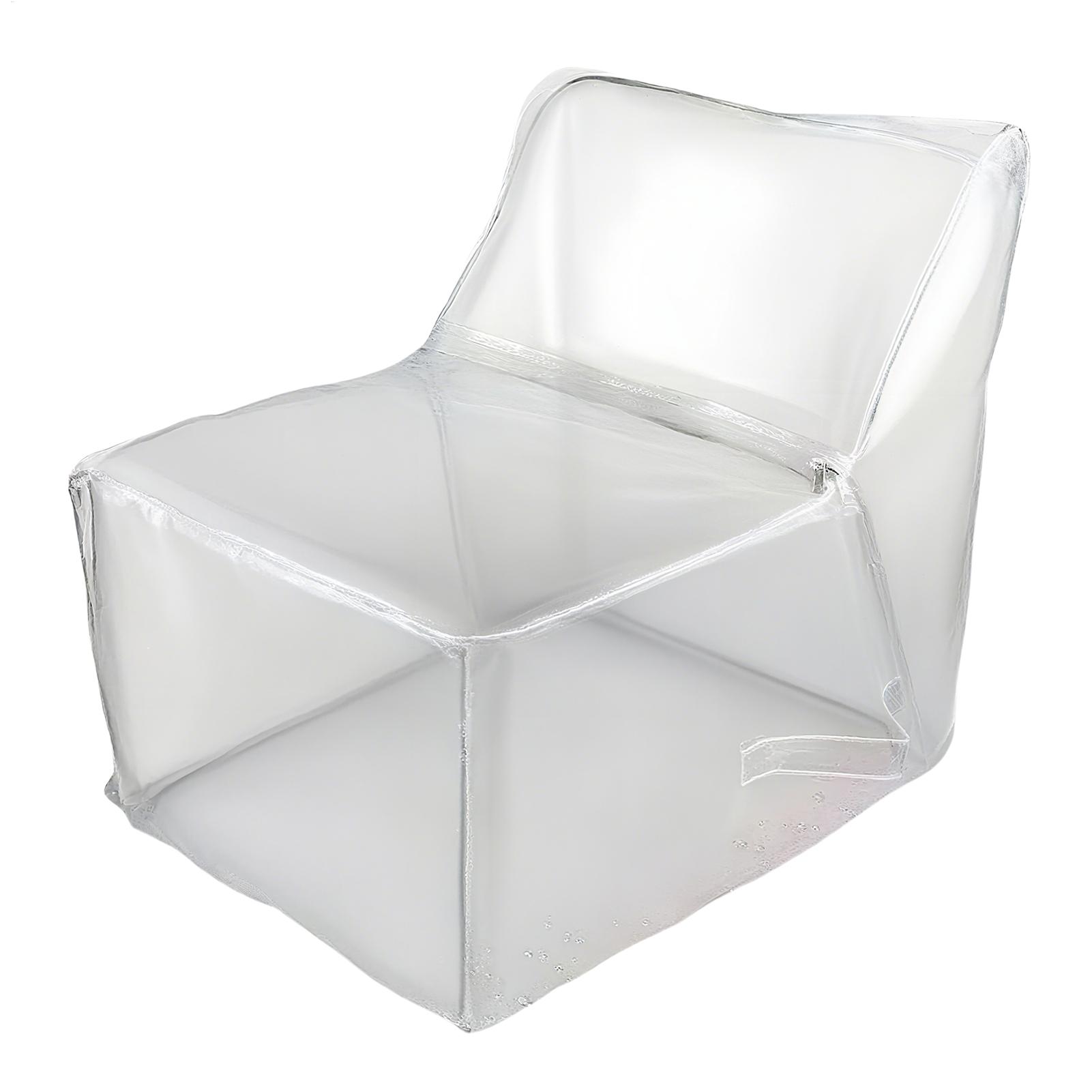 Floor Cushion Pouf - 투명한 봉제인형 빈백 의자 커버 재사용