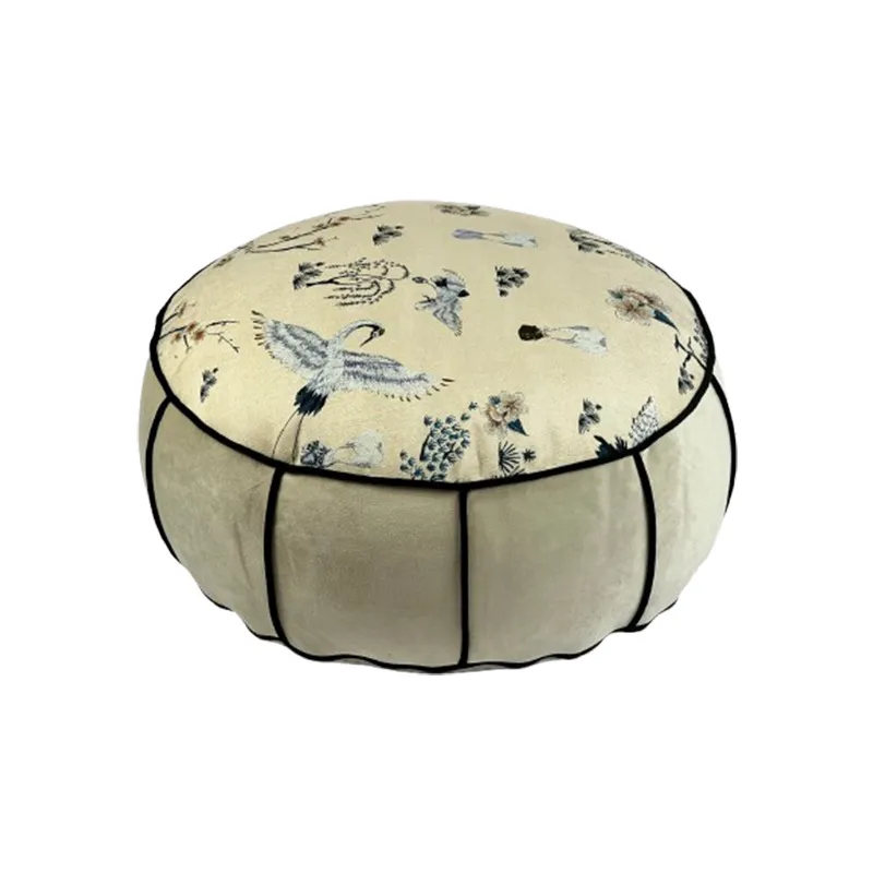 Floor Cushion Pouf - 중국식 원형 바닥 푸프, 거실, 침실,