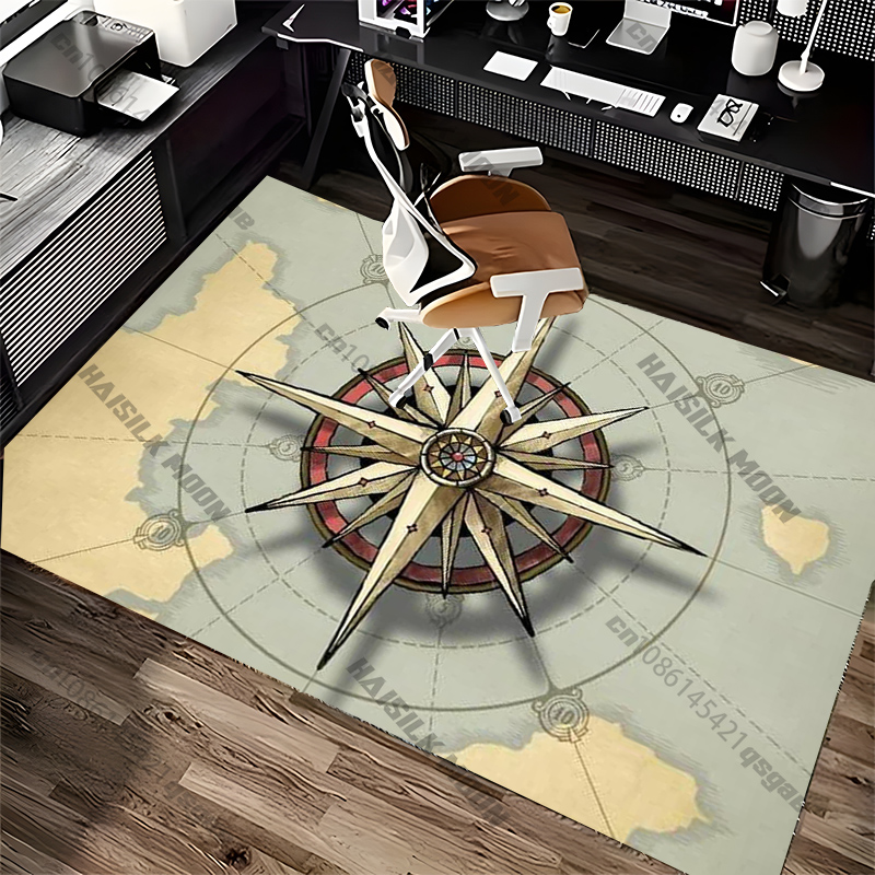 현대적인 공간을 위한 나침반 디자인 러그, 거실 침실  - Luxury Home Textiles Usa 리뷰 및 가격