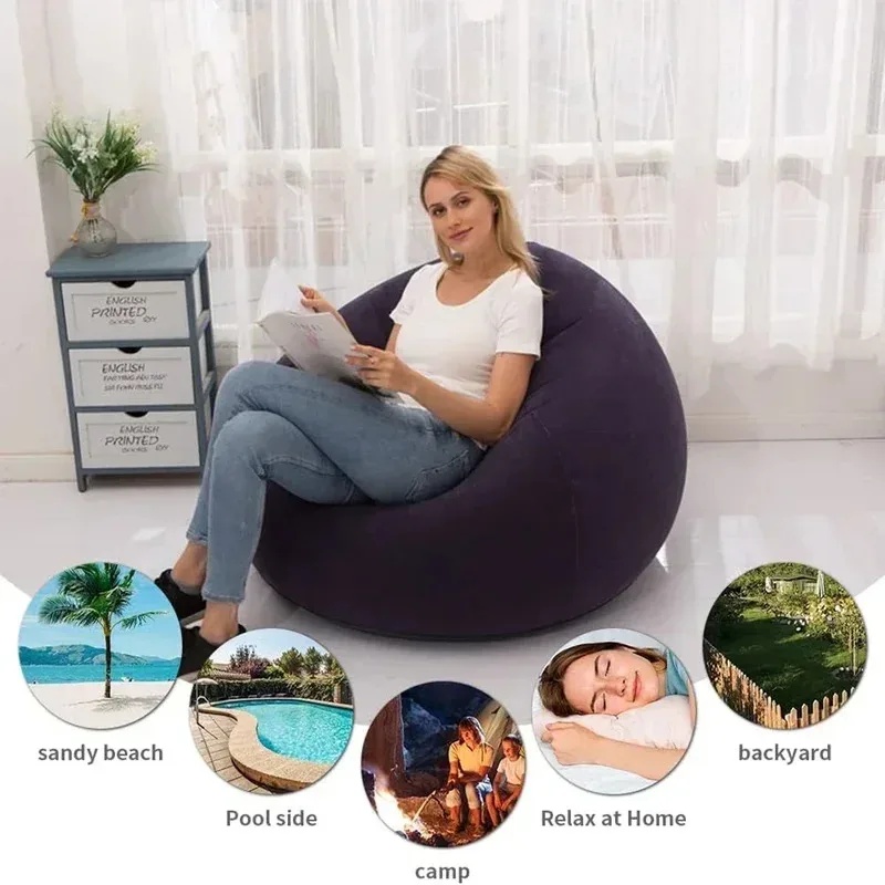대형 에어 소파 PVC 라운저 빈백 의자 실내 거실 야 - Floor Cushion Pouf 리뷰 및 가격