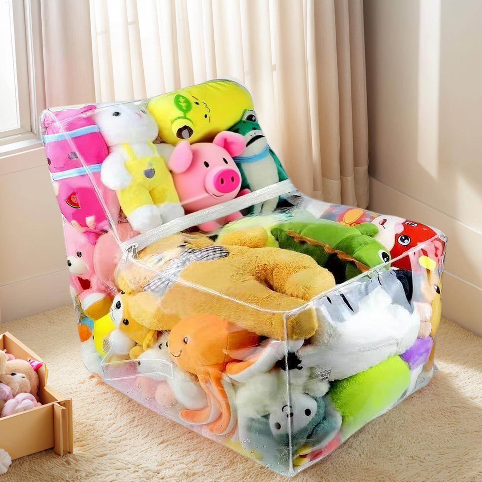 투명한 봉제인형 빈백 의자 커버 재사용 가능한 플러시  - Floor Cushion Pouf 리뷰 및 가격